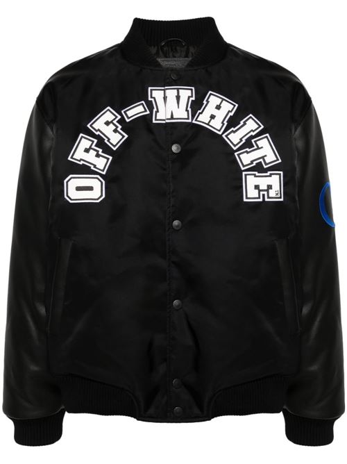 Varsity Lea jacket OFF WHITE | OMJA138S24LEA0021001